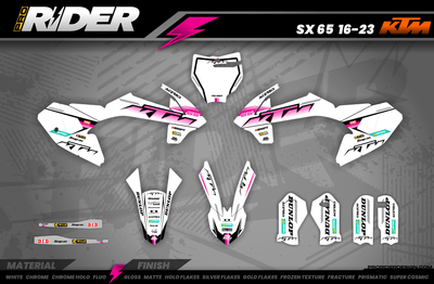 KTM Graphics SX XC SXF XCF EXC.. | Shadow Edition | White & pink