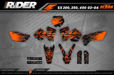 KTM Graphics ORANGE BOLD EFFECT