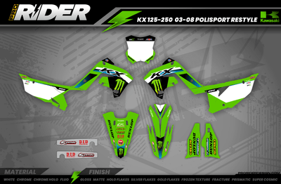 Kawasaki Full Graphics Kit | Jason — Premium Custom Motocross Decals