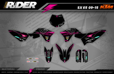 KTM Graphics SX XC SXF XCF EXC.. | Shadow Edition | Black pink