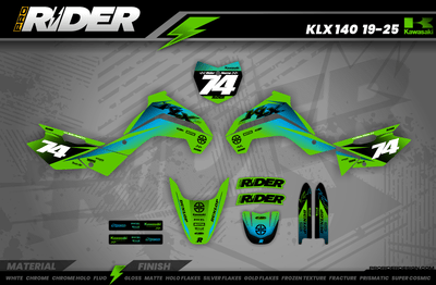 GREEN RACESPEC KAWASAKI FULL GRAPHICS KIT