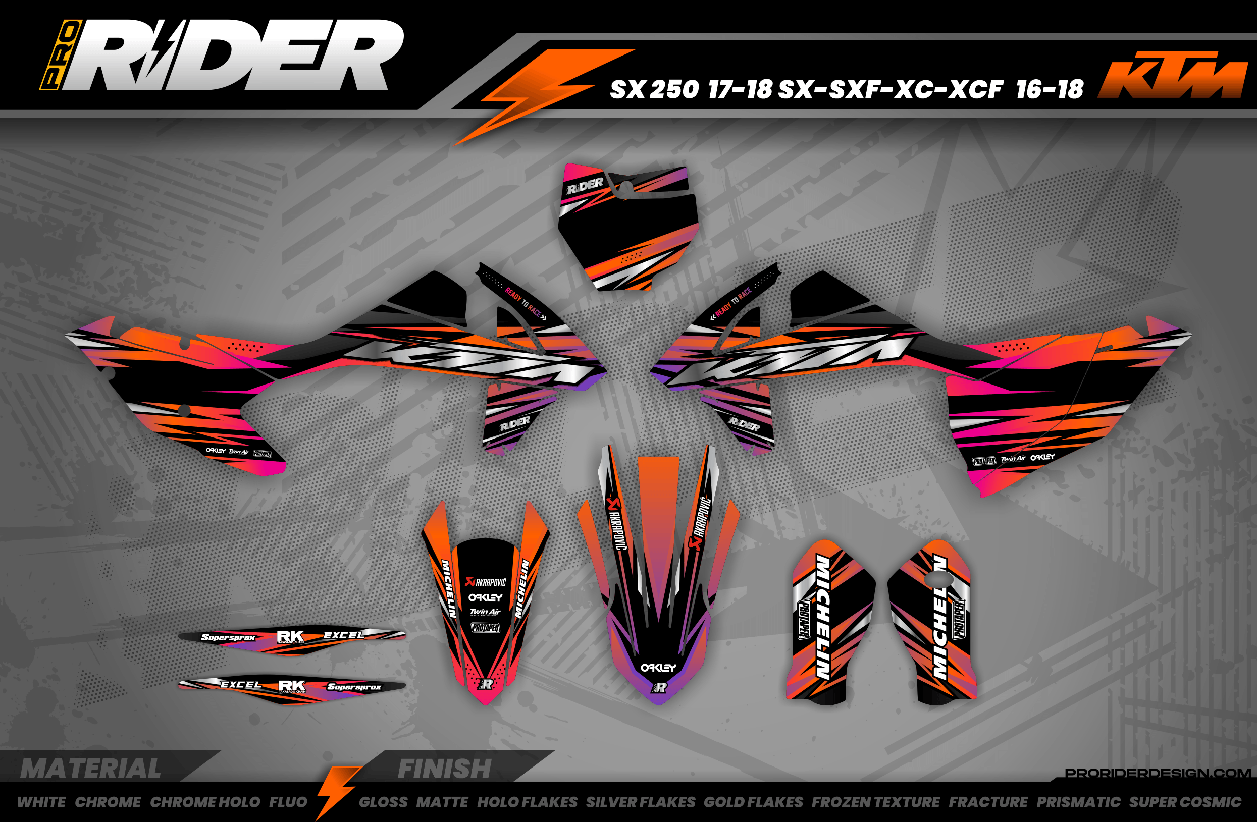 ORANGE LUMEN KTM Full Graphics Kit