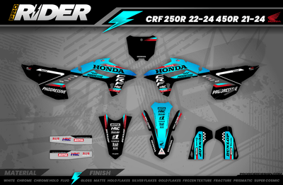 HONDA Custom Graphics Motocross TEAM HRC PROGRESSIVE | TEAL
