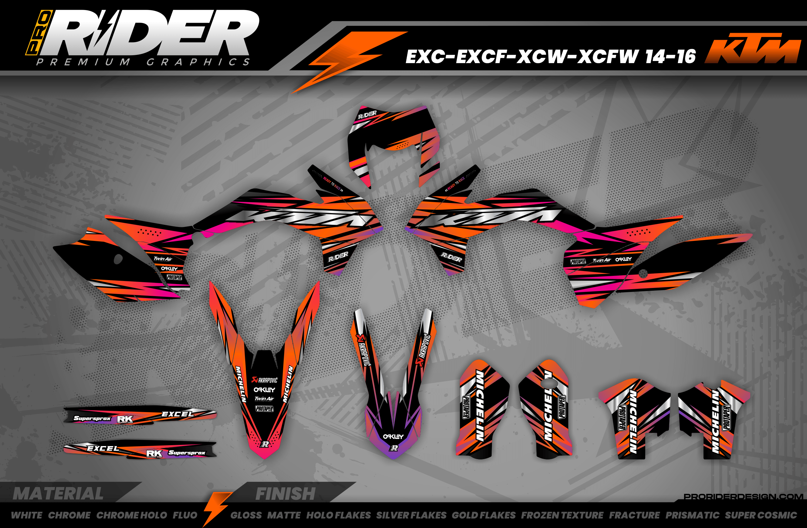 ORANGE LUMEN KTM Full Graphics Kit