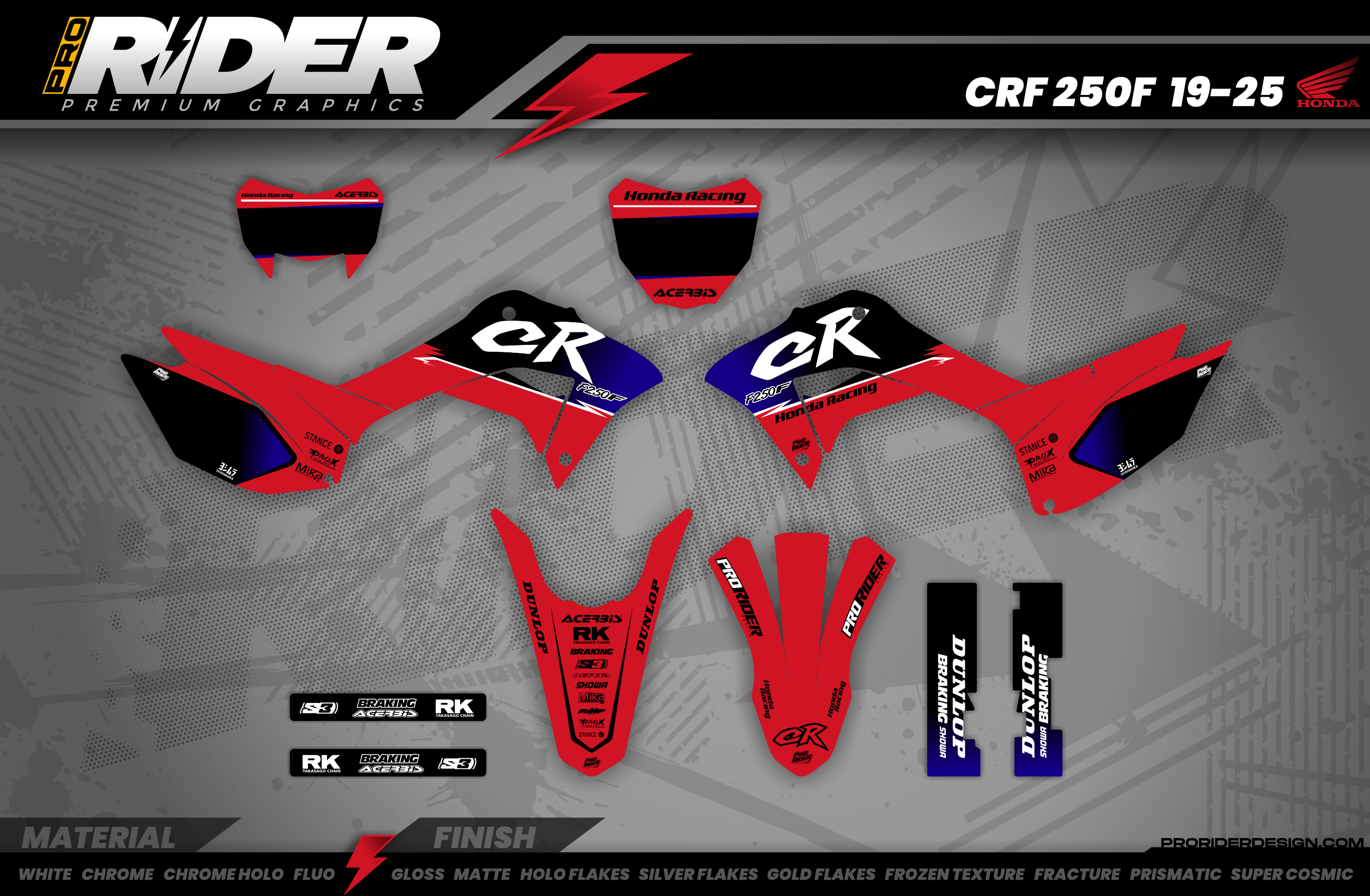 Graphics Kit HONDA RIVAL REDRED gradient
