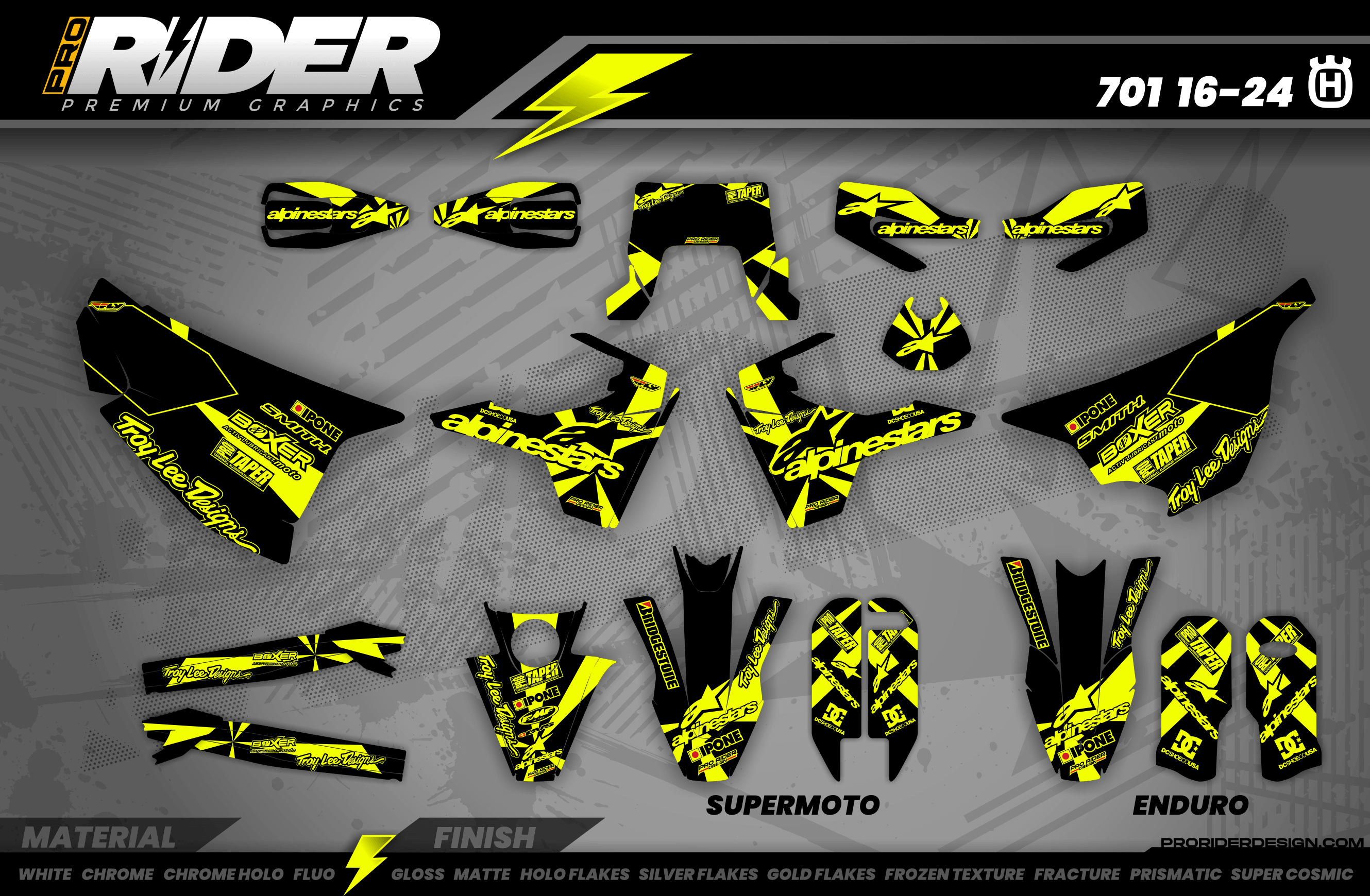 ALPINESTARS NEON 701 Husqvarna Full Graphics Kit