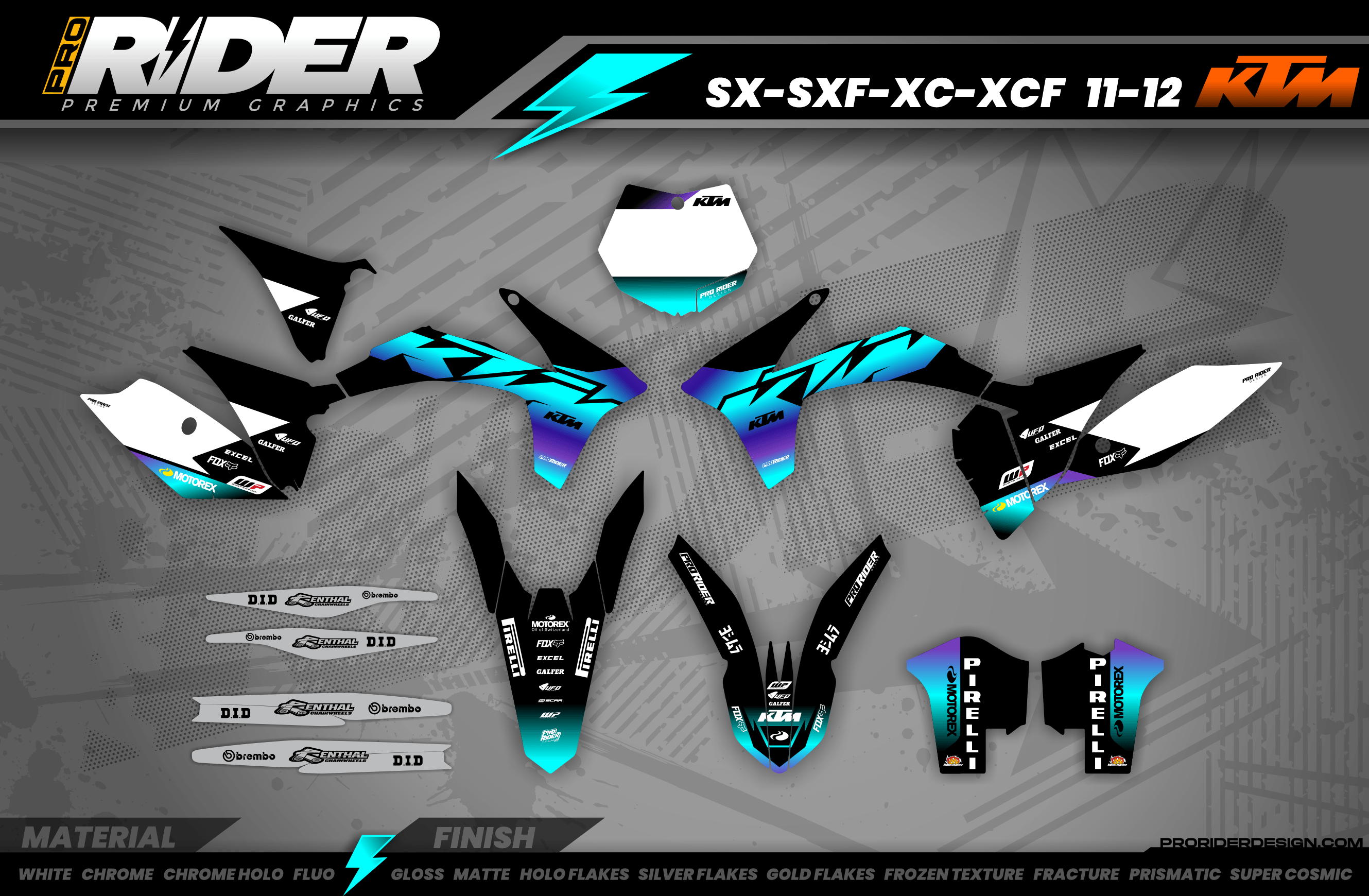 KTM Graphics SX XC SXF XCF EXC.. - VECTOR GRADIENT