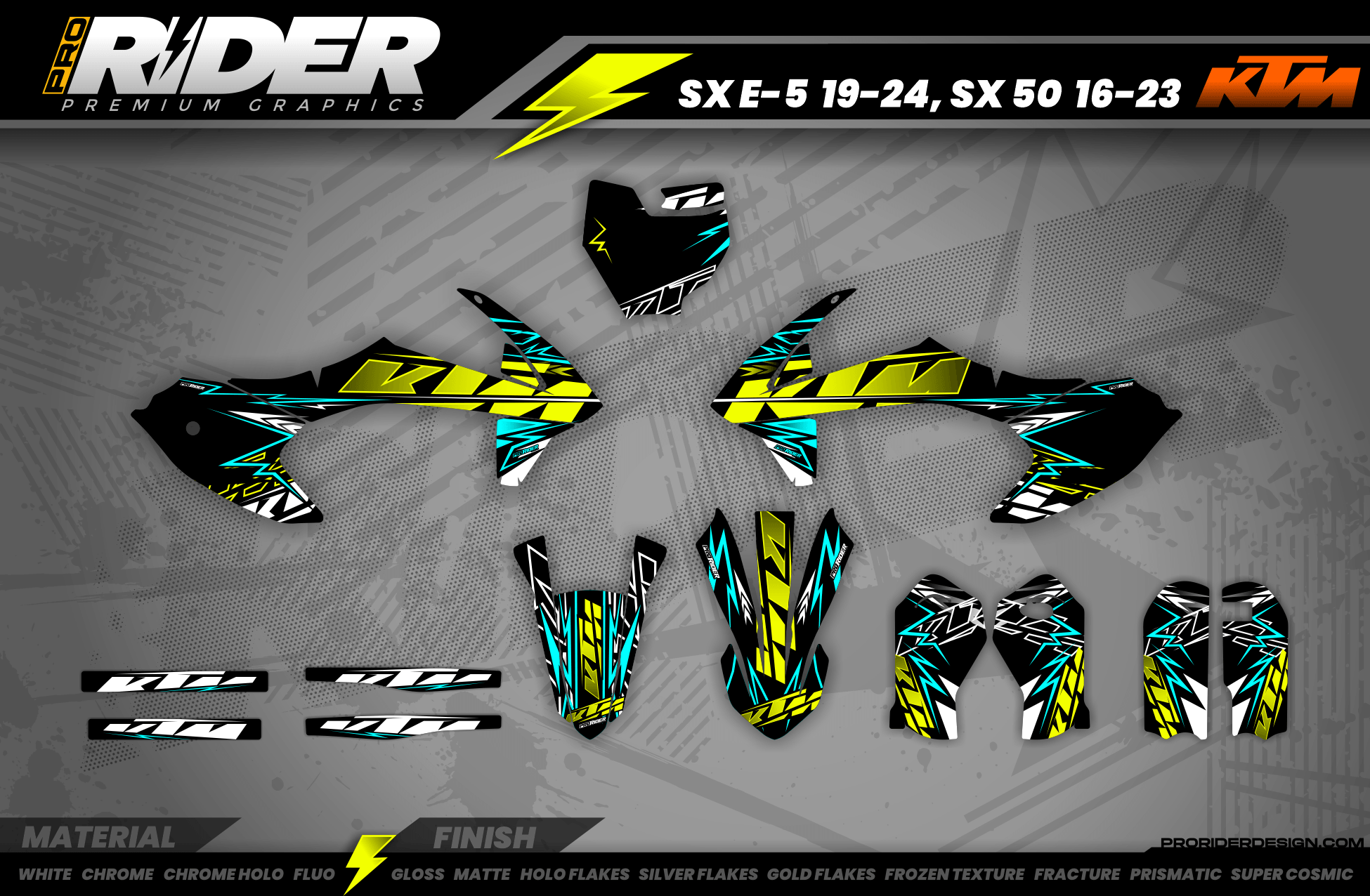 KTM Graphics TEAL BOLD EFFECT