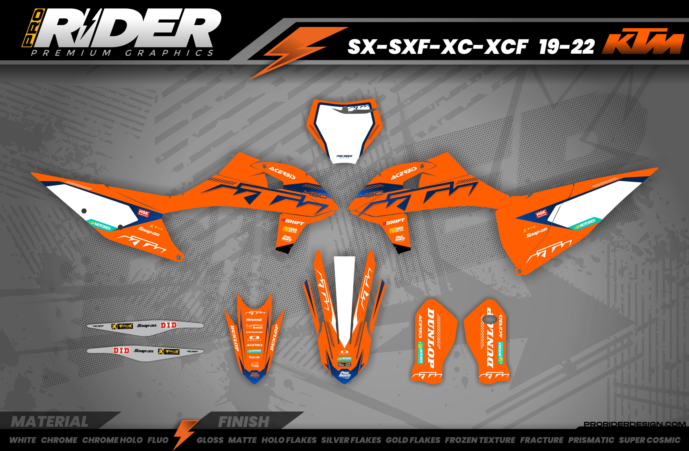 KTM Graphics SX XC SXF XCF EXC.. | Shadow Edition | Orange blue
