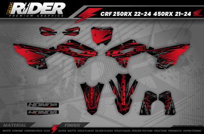HONDA Full Graphics Kit RED BOLD EFFECT