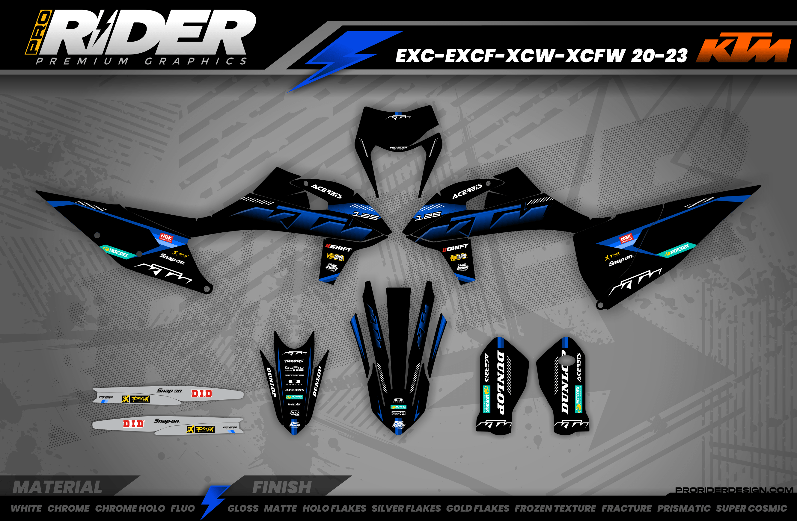 KTM Graphics SX XC SXF XCF EXC.. | Shadow Edition | Black blue