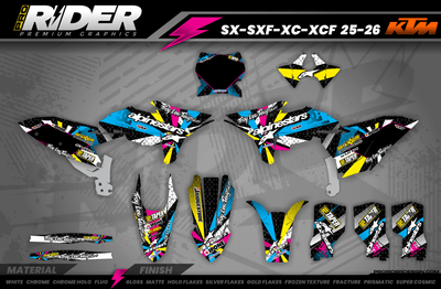 Graphics Kit ALPINESTARS MULTI : Design designed for your Motocross