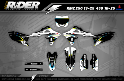 WHITE FIRM Suzuki Full Graphics Kit