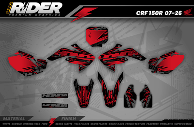 HONDA Full Graphics Kit RED BOLD EFFECT