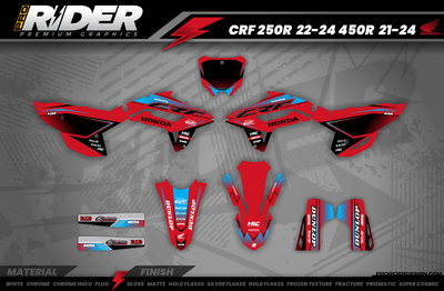 RED HRC Line HONDA Full Graphics Kit