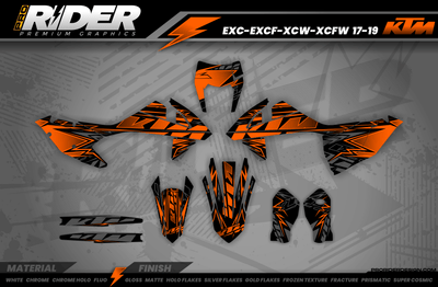 KTM Graphics ORANGE BOLD EFFECT