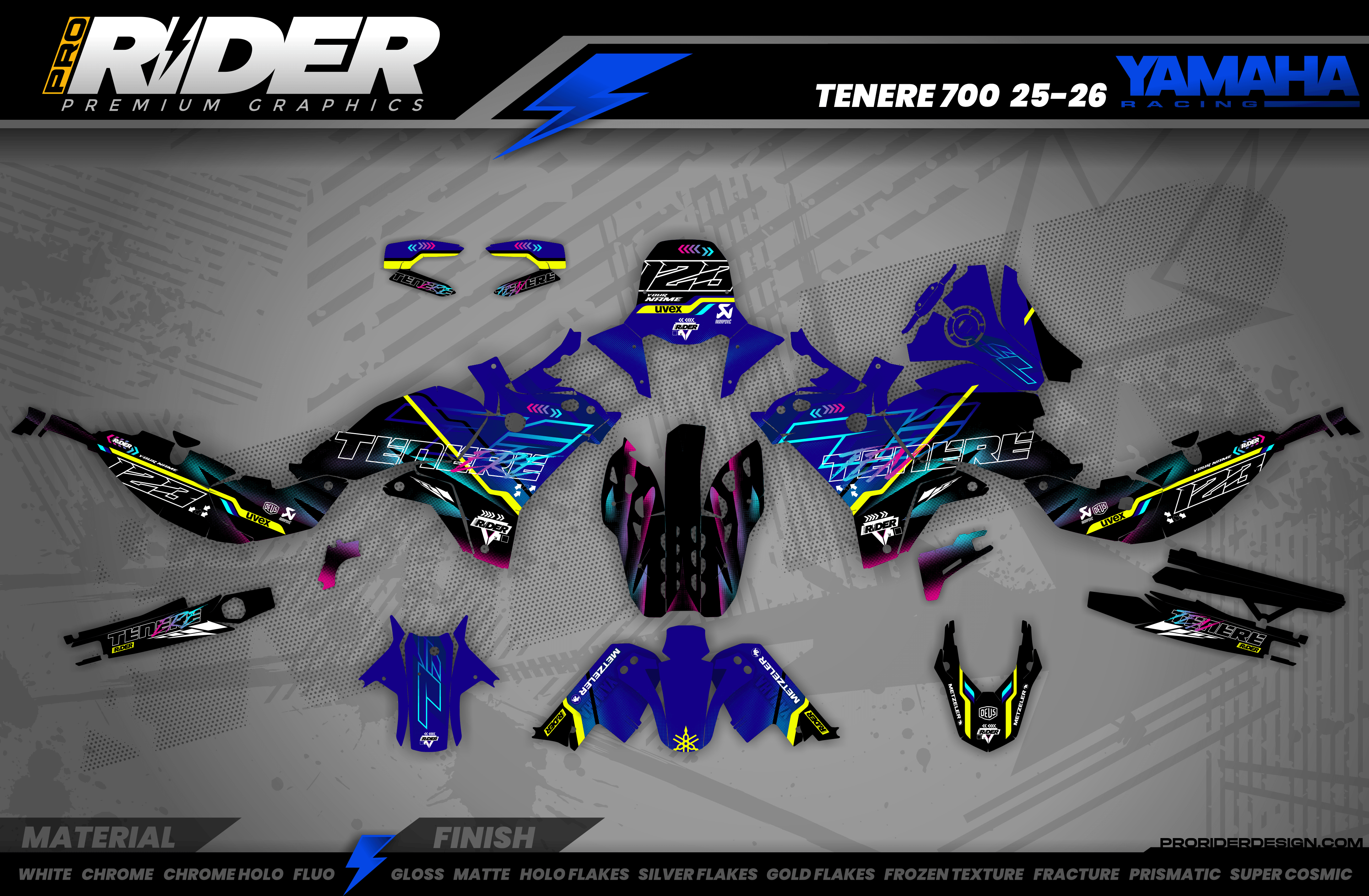 Yamaha Tenere 700 Full Graphics Kit | Valkor