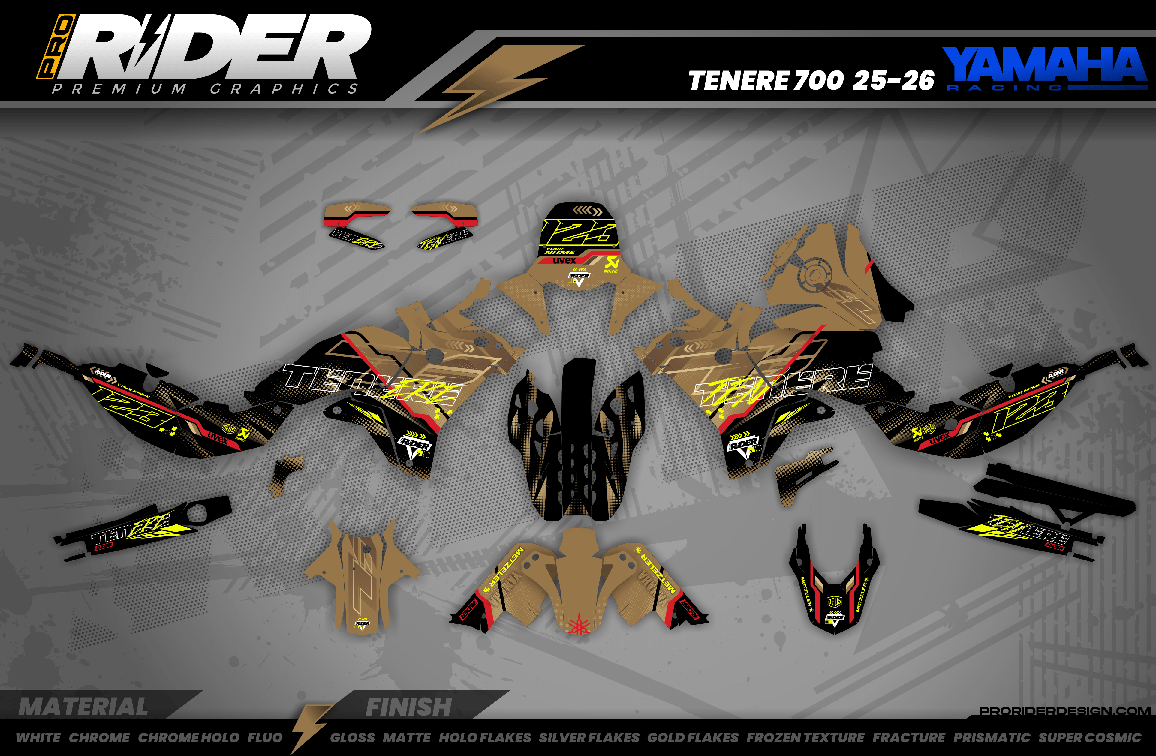 Yamaha Tenere 700 Full Graphics Kit | Valary