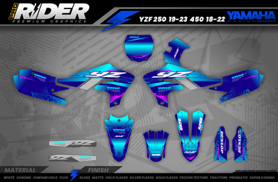 BLUE BOLD YAMAHA YZ/YZF/WRF Full Graphics Kit