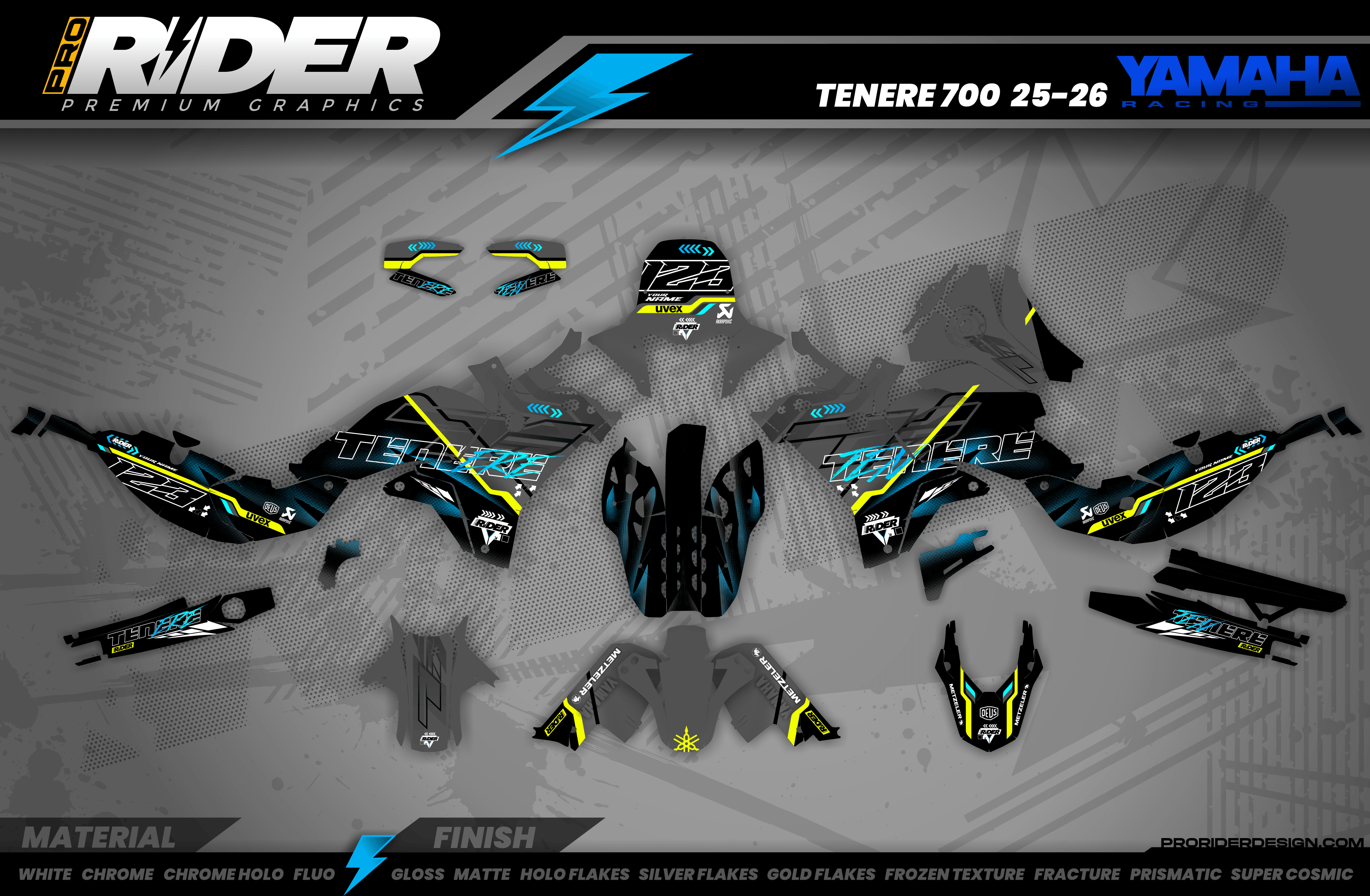 Yamaha Tenere 700 Full Graphics Kit | Valkan