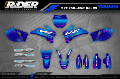 TRUE BLUE YAMAHA YZ/YZF/WRF Full Graphics Kit