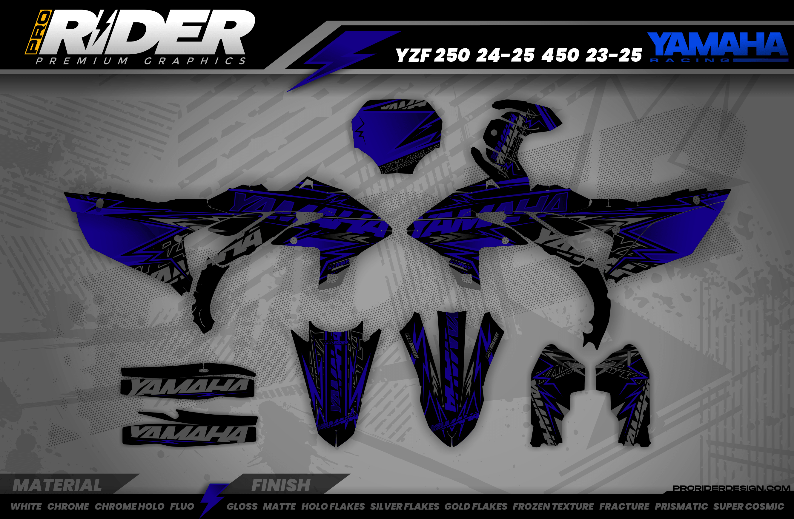 BLUE FORCE YAMAHA FULL GRAPHICS KIT