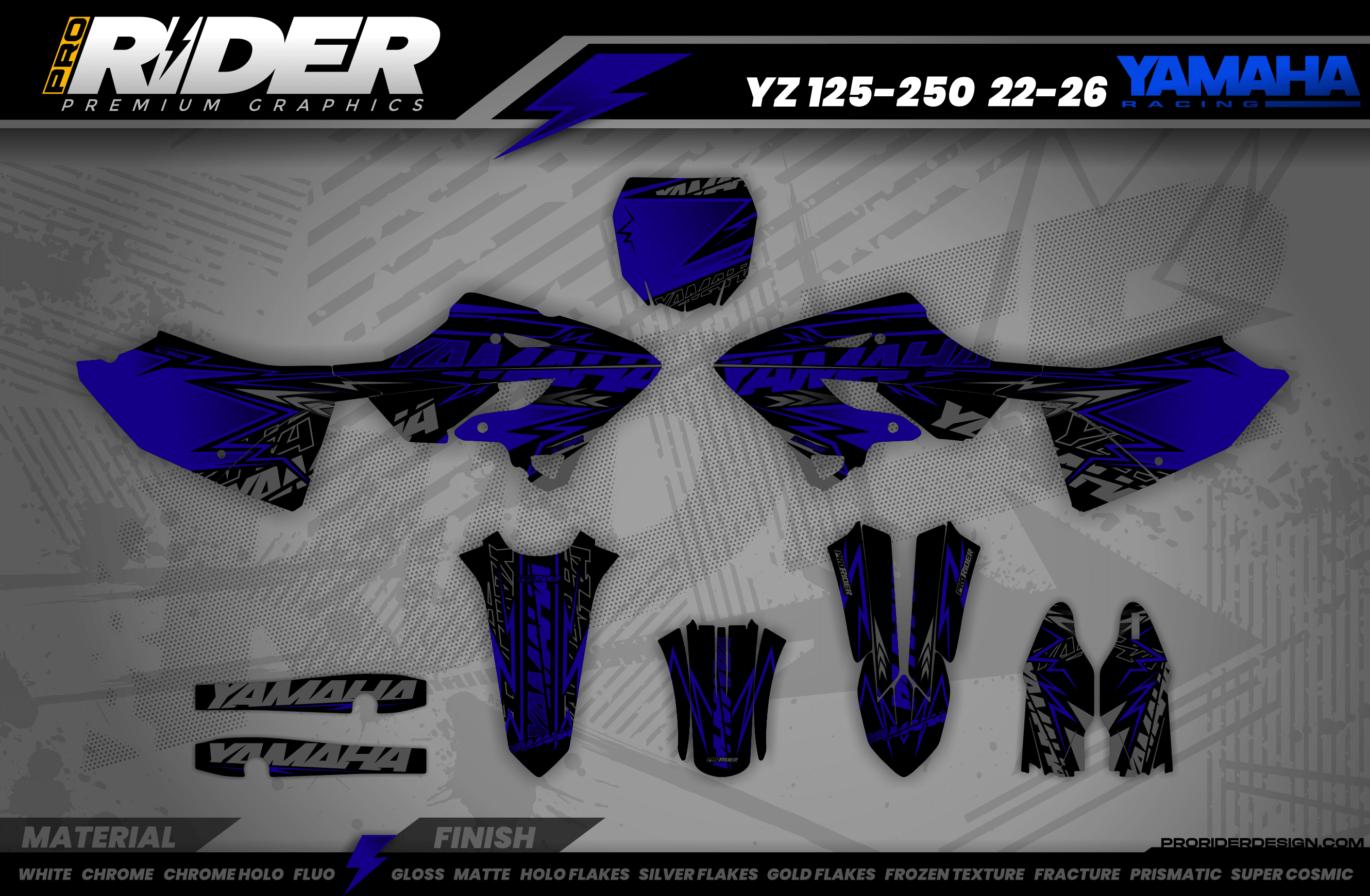 BLUE FORCE YAMAHA FULL GRAPHICS KIT