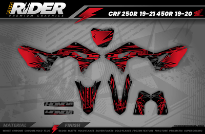 HONDA Full Graphics Kit RED BOLD EFFECT