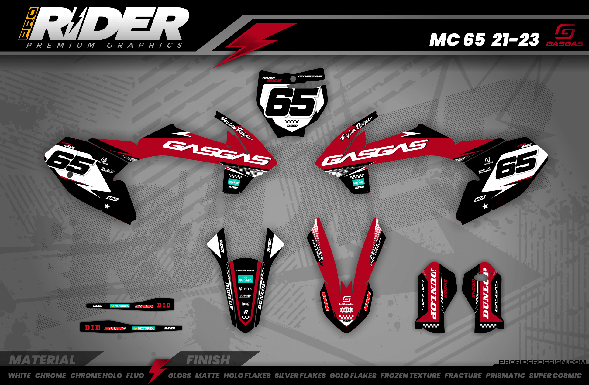 RED PULSE GasGas Full Graphics Kit