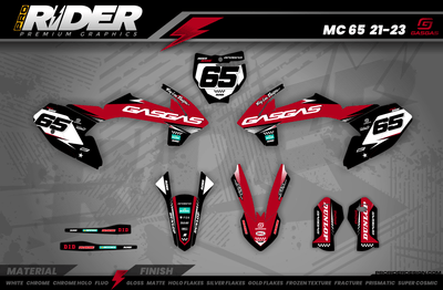 RED PULSE GasGas Full Graphics Kit