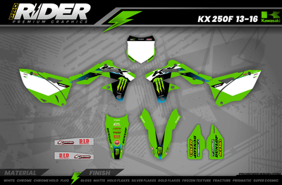Kawasaki Full Graphics Kit | Jason — Premium Custom Motocross Decals