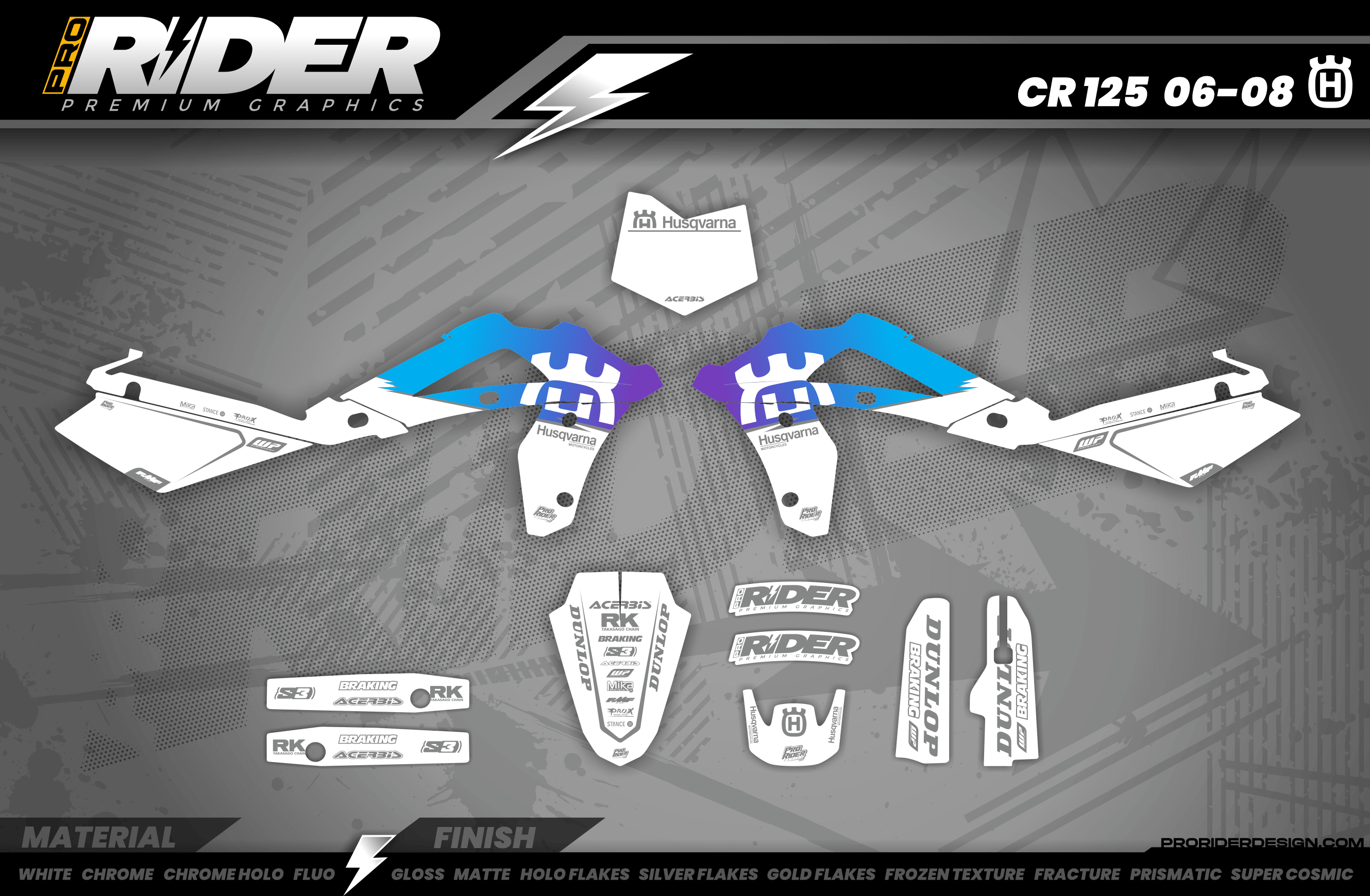 HUSQVARNA Custom Graphics RIVAL WHITE