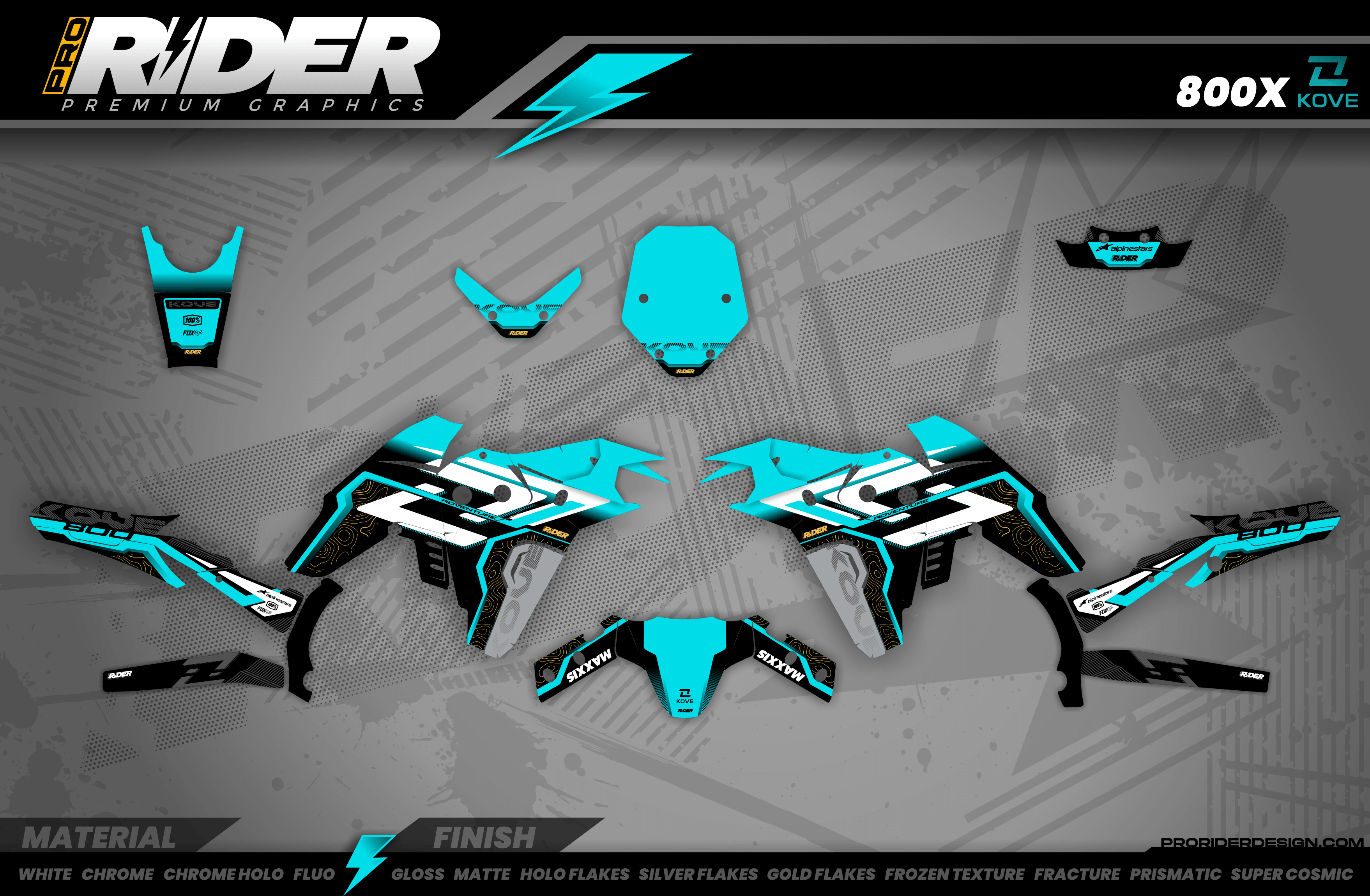 KOVE 800 / 510 / 450 Rally Full Graphics Kit | Bajax