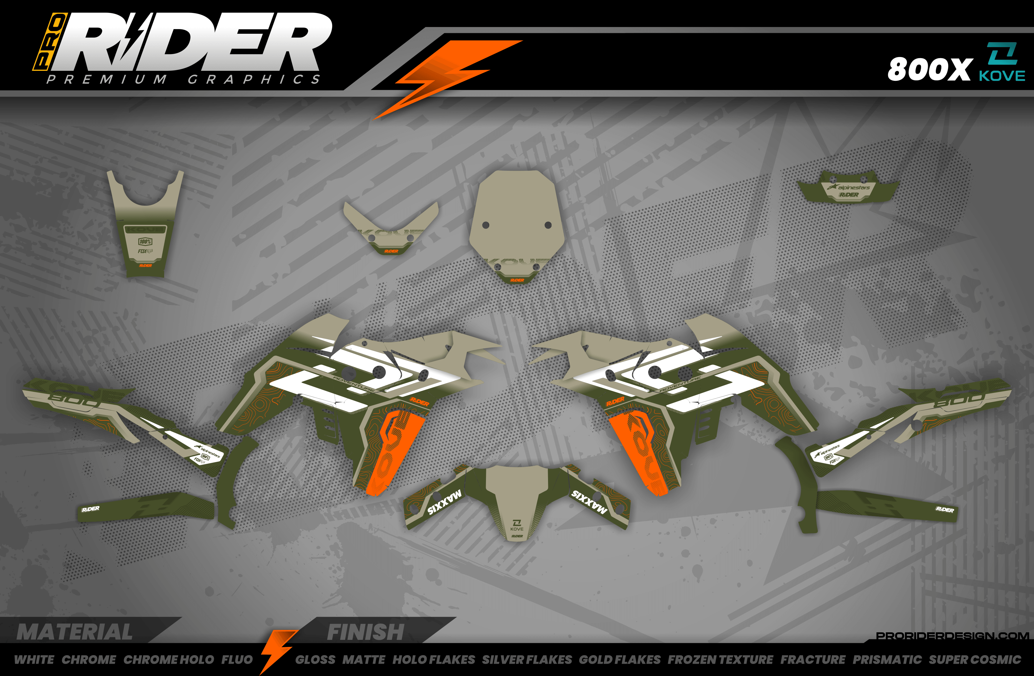 KOVE 800 / 510 / 450 Rally Full Graphics Kit | Vaxpen