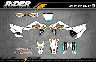 Custom Graphics Rockstar Husqvarna Factory Racing TC FC TE FE TX FX