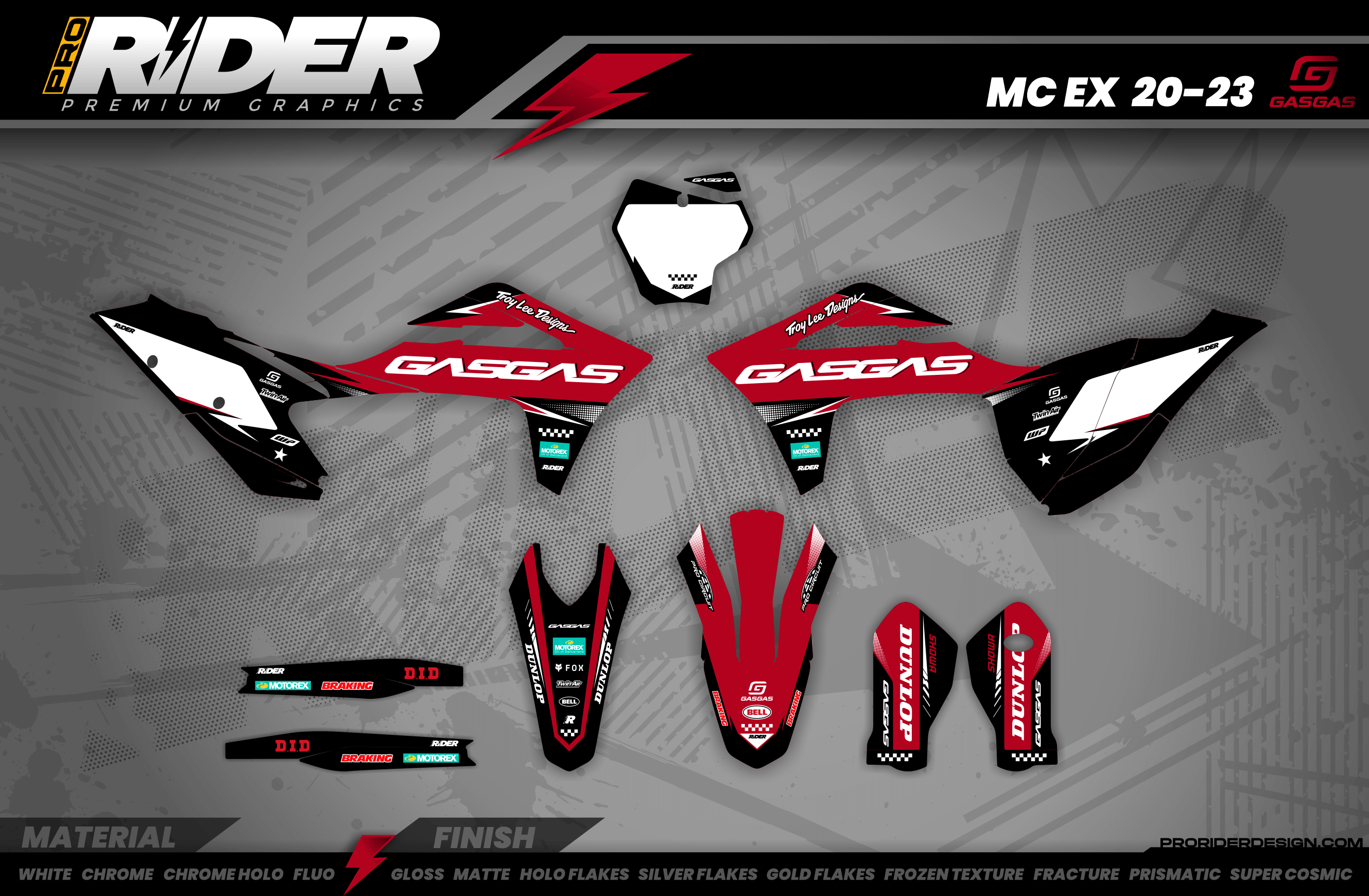 RED PULSE GasGas Full Graphics Kit