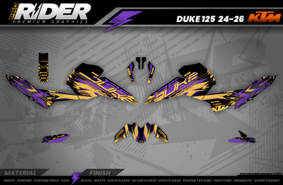 KTM DUKE 125 Full Graphics Kit | Cyber