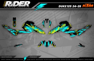 KTM DUKE 125 Full Graphics Kit | Toxik