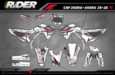 HONDA Graphics Kit VERTEX WHITE