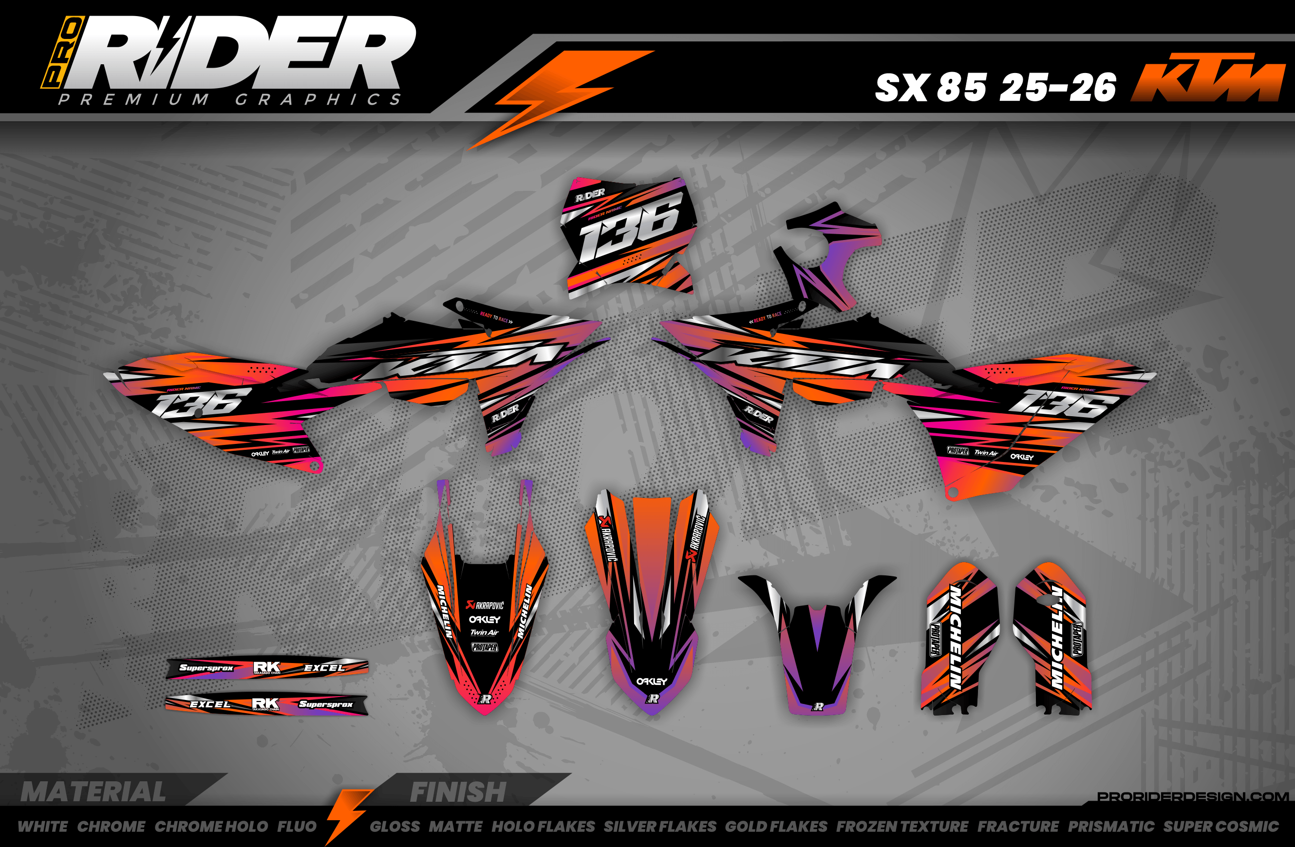 ORANGE LUMEN KTM Full Graphics Kit