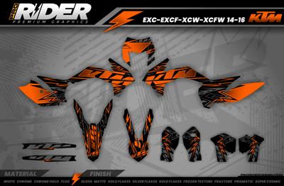 KTM Graphics ORANGE BOLD EFFECT