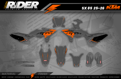 KTM Graphics SX XC SXF XCF EXC.. - ProLine Grey/orange