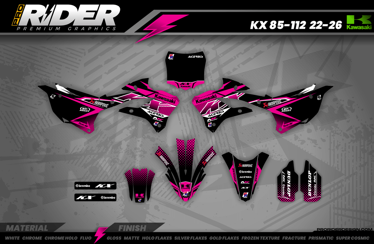 Kawasaki graphics FACTORY ENERGY PINK : breathtaking kit Graphics