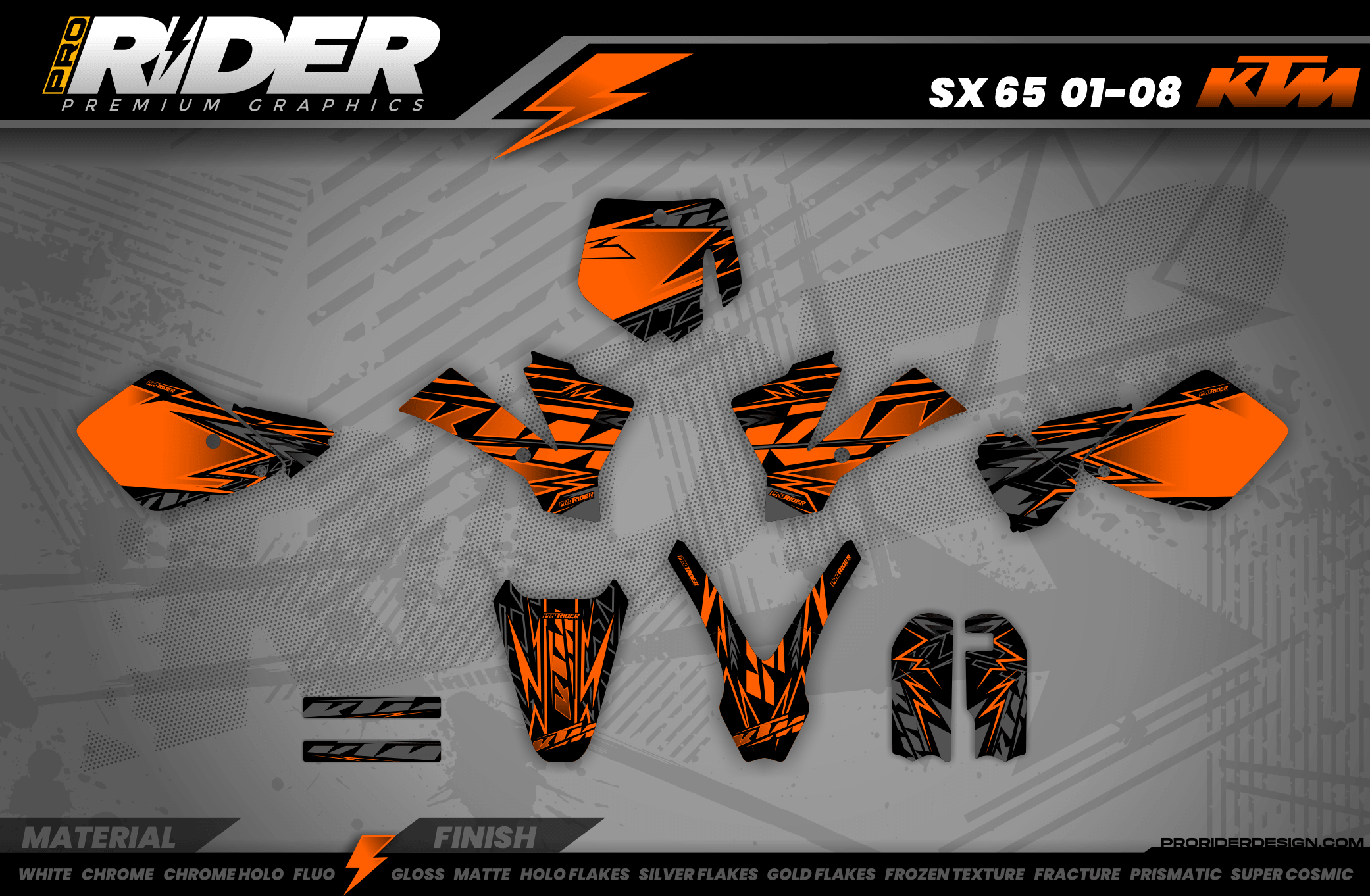 KTM Graphics ORANGE BOLD EFFECT