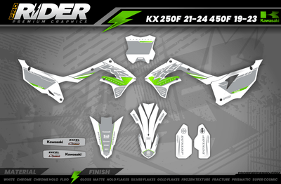 Kawasaki Full Graphics Kit | Galax — Premium Custom Motocross Decals