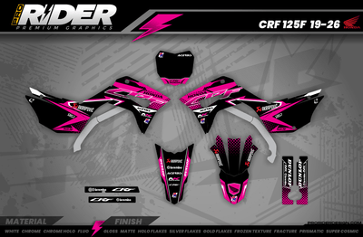 Dirt bike graphics kits honda FACTORY ENERGY Pink: Very high quality