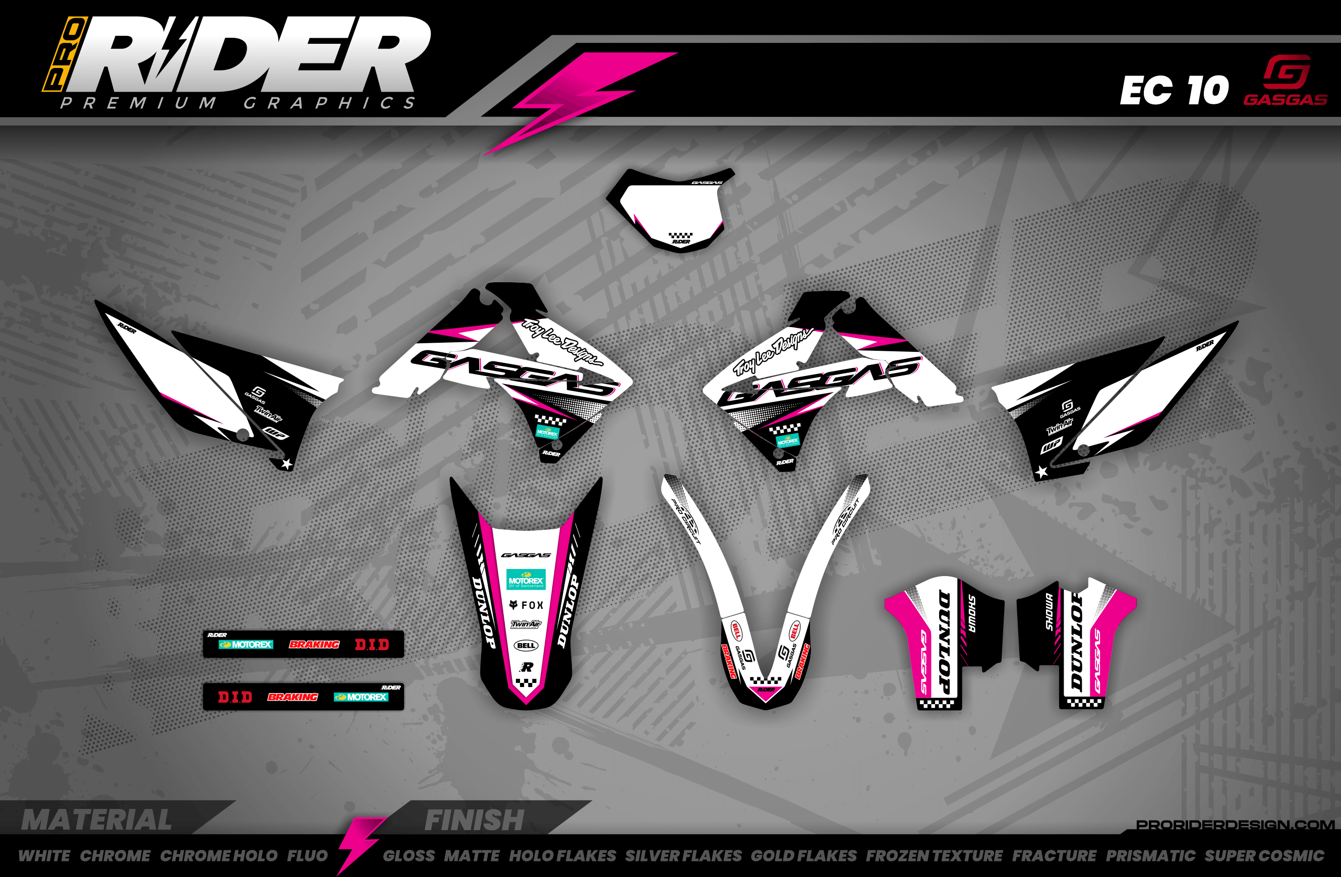 WHITE PULSE GasGas Full Graphics Kit