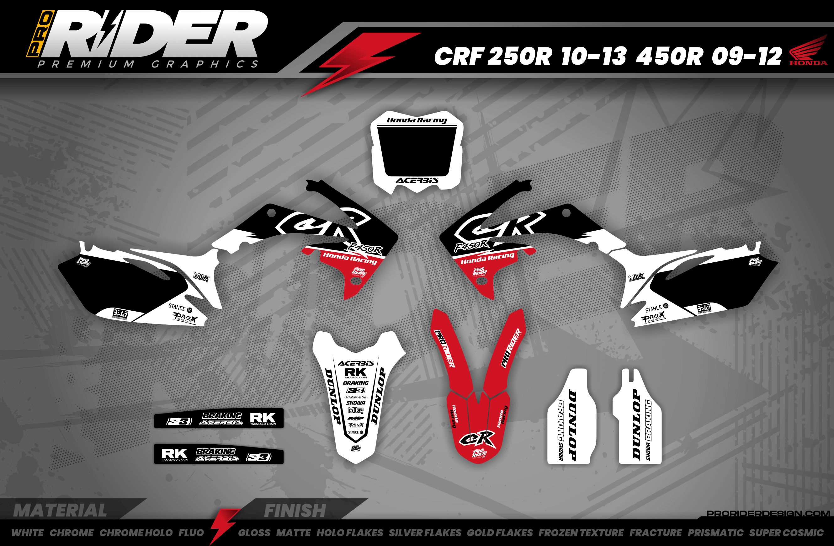 Graphics Kit HONDA RIVAL RED