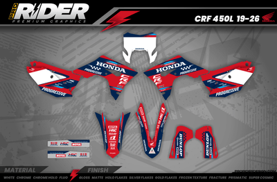 HONDA Custom Graphics Motocross TEAM HRC PROGRESSIVE | RED