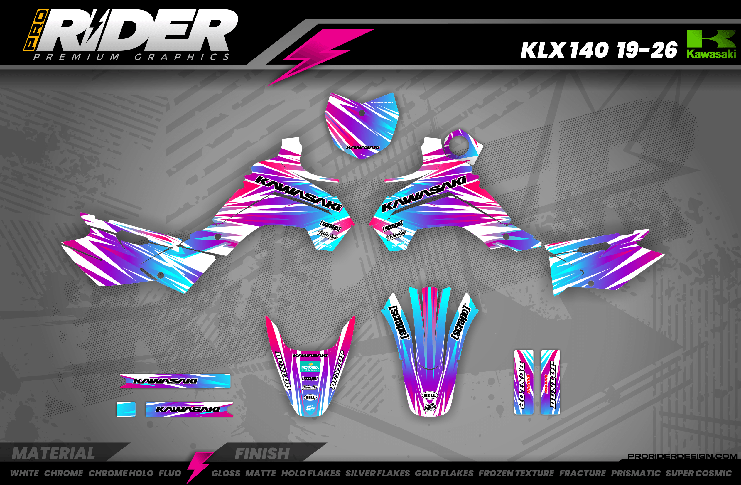 Kawasaki Full Graphics Kit | Savage — Premium Custom Motocross Decals